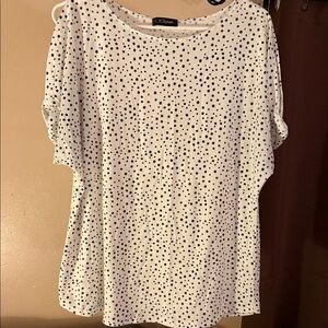 Black and White Polka Dot Short Sleeve Top from Stitch Fix